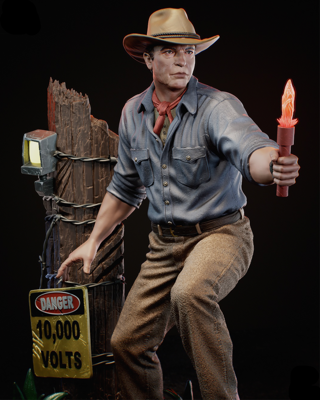 Dr. Alan Grant | Jurassic Park | Movie Collectible | Fan Art | Fully Detailed Figurine