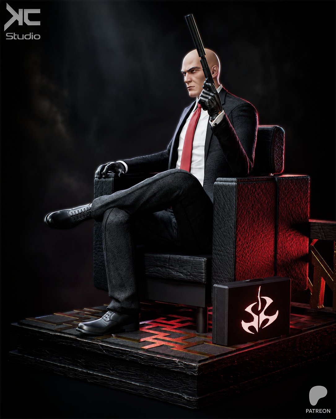 Agent 47 | Hitman | Fan Art | Fully Magnetized Figurine