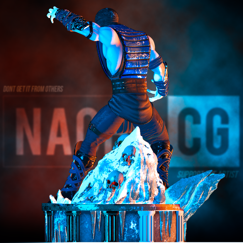 Sub-Zero | Mortal Kombat | Fan Art | Fully Magnetized Figurine