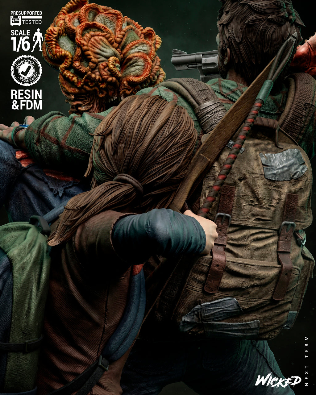 Collectible Joel & Clicker 1/6 Scale Figurine | The Last of Us | Fan Art⁠