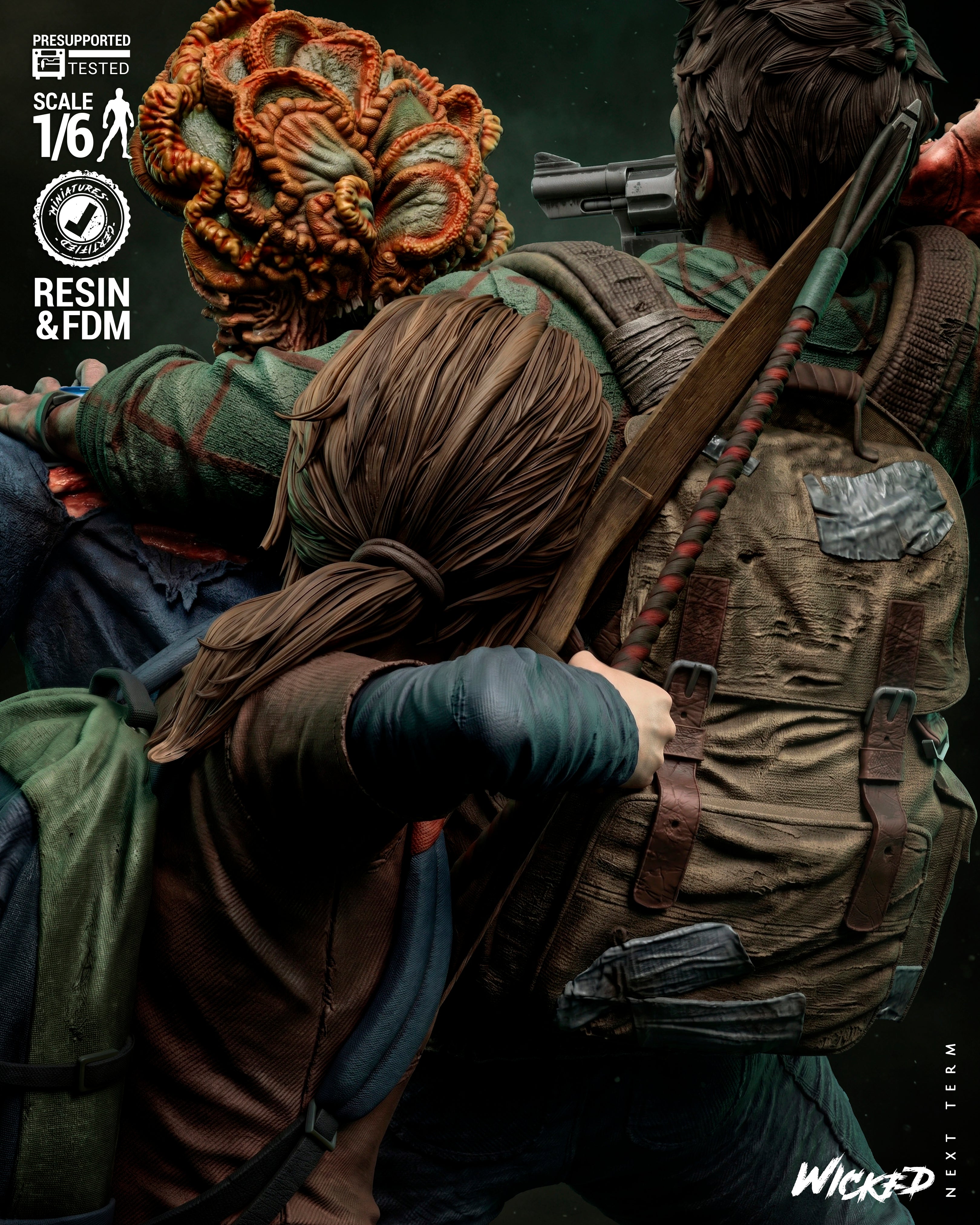 Collectible Joel & Clicker 1/6 Scale Figurine | The Last of Us | Fan Art⁠