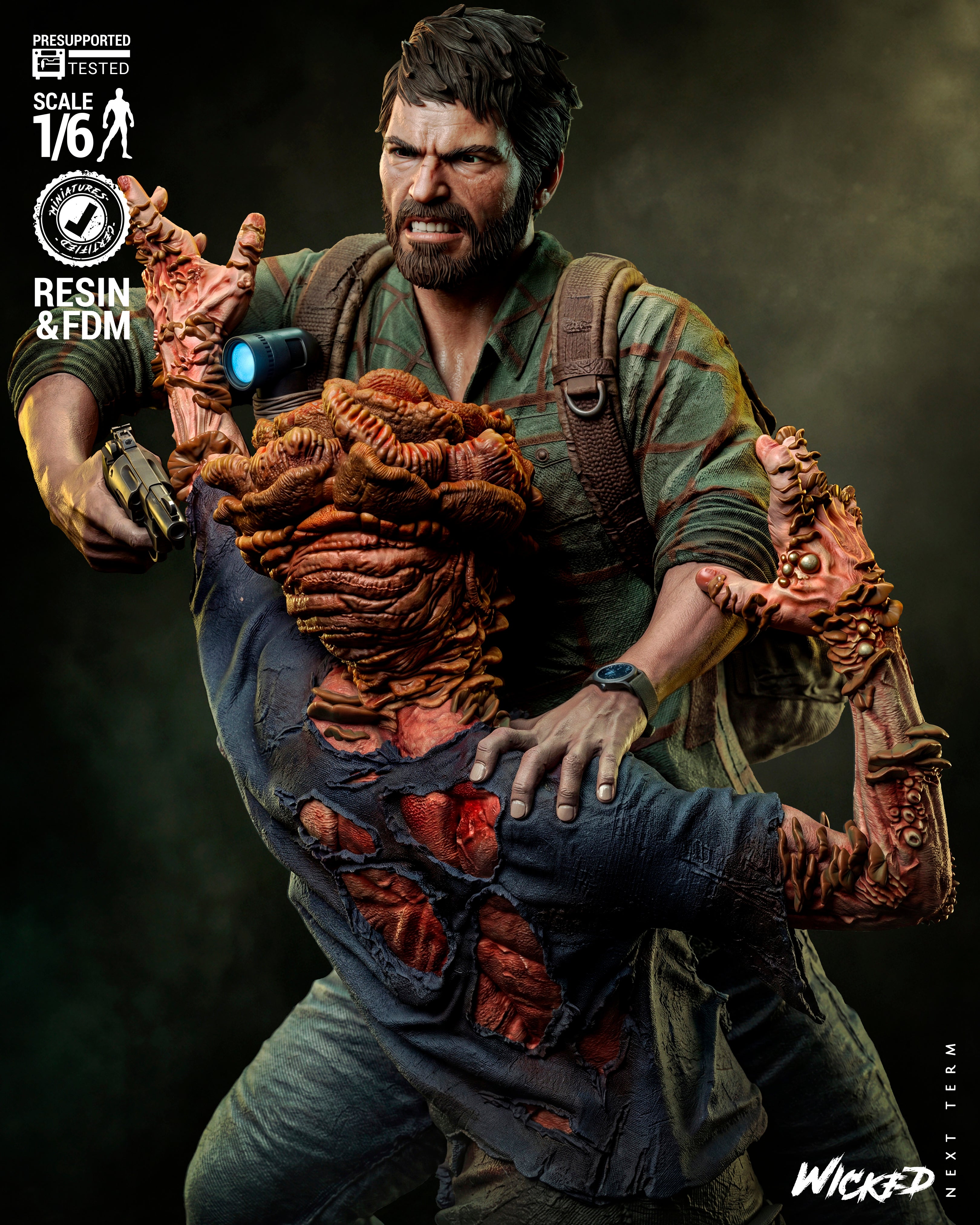 Collectible Joel & Clicker 1/6 Scale Figurine | The Last of Us | Fan Art⁠
