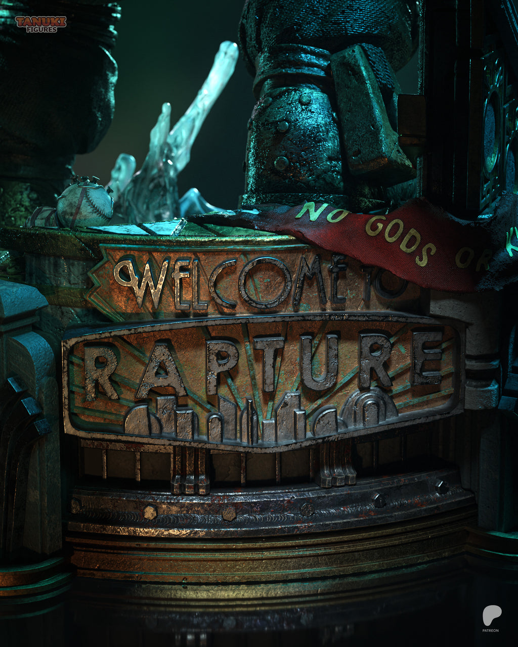 Big Daddy & Little Sister | BioShock | Fan Art | Fully Magnetized Collectible Diorama