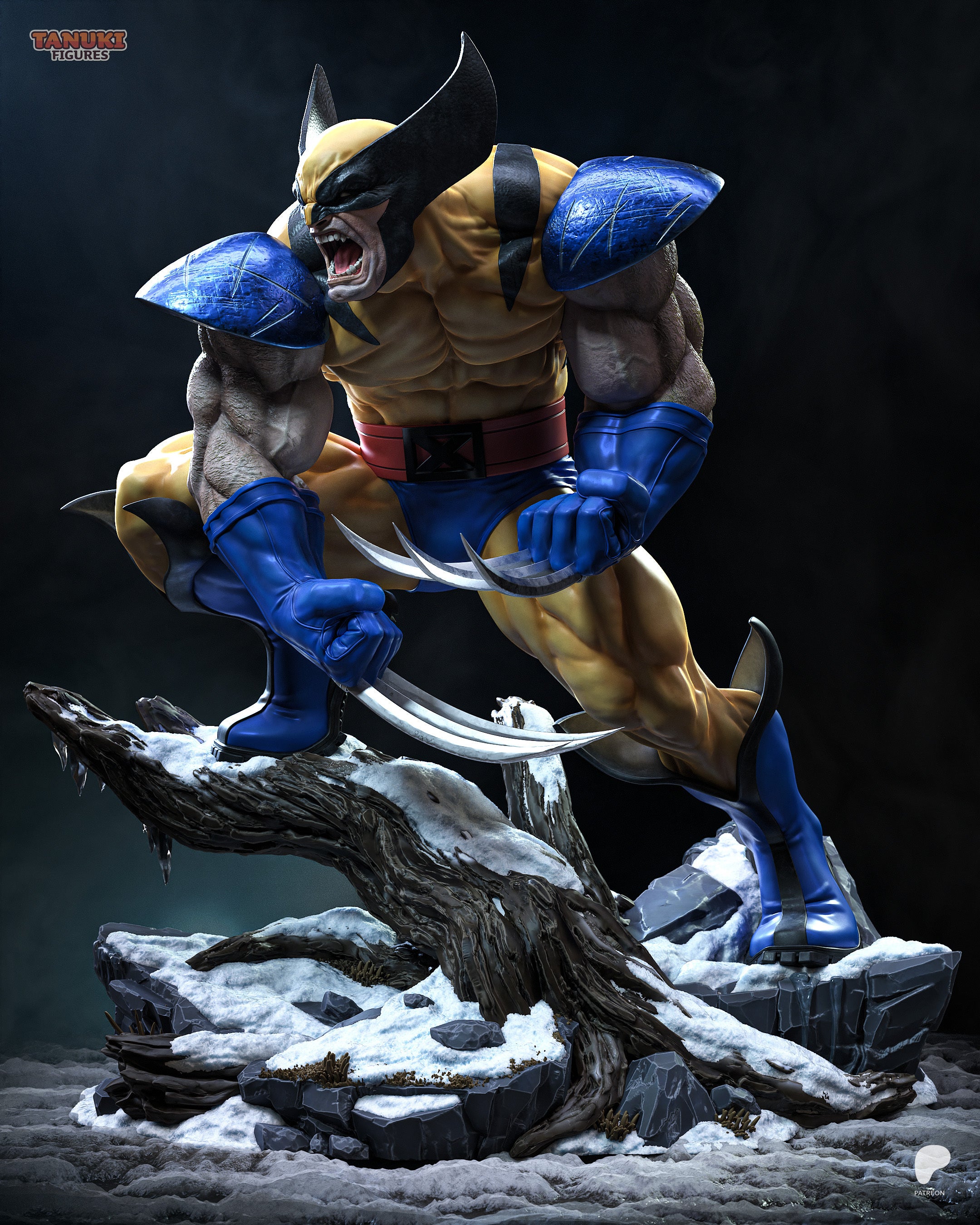 Wolverine | X-Men | Fan Art – Fully Magnetized Hand-Painted Figure