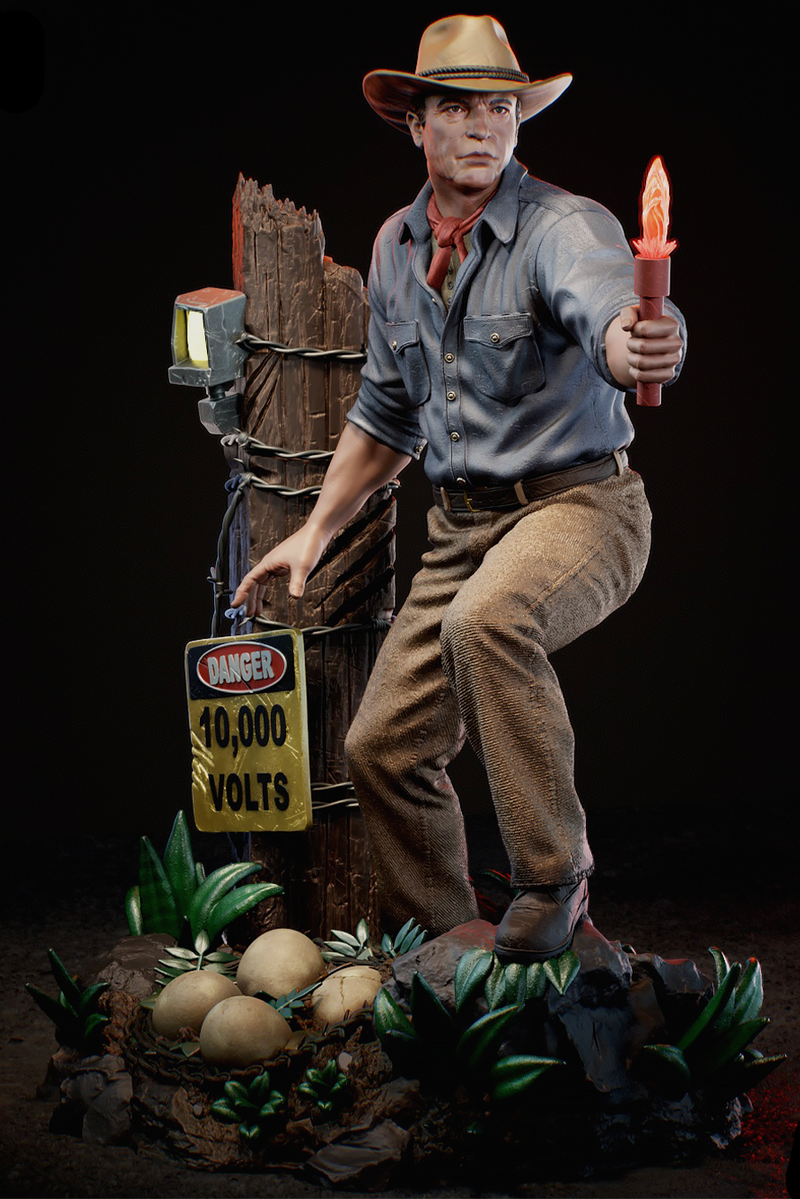 Dr. Alan Grant | Jurassic Park | Movie Collectible | Fan Art | Fully Detailed Figurine