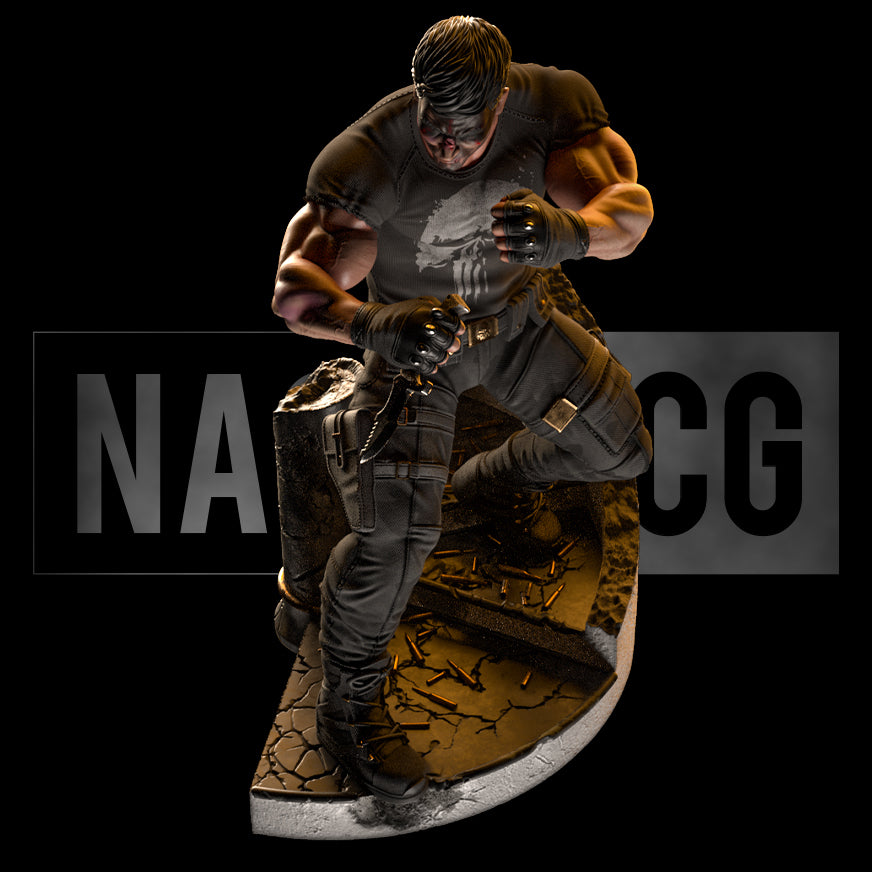 The Punisher | Marvel Comics | Fan Art | Fully Magnetized Figurine