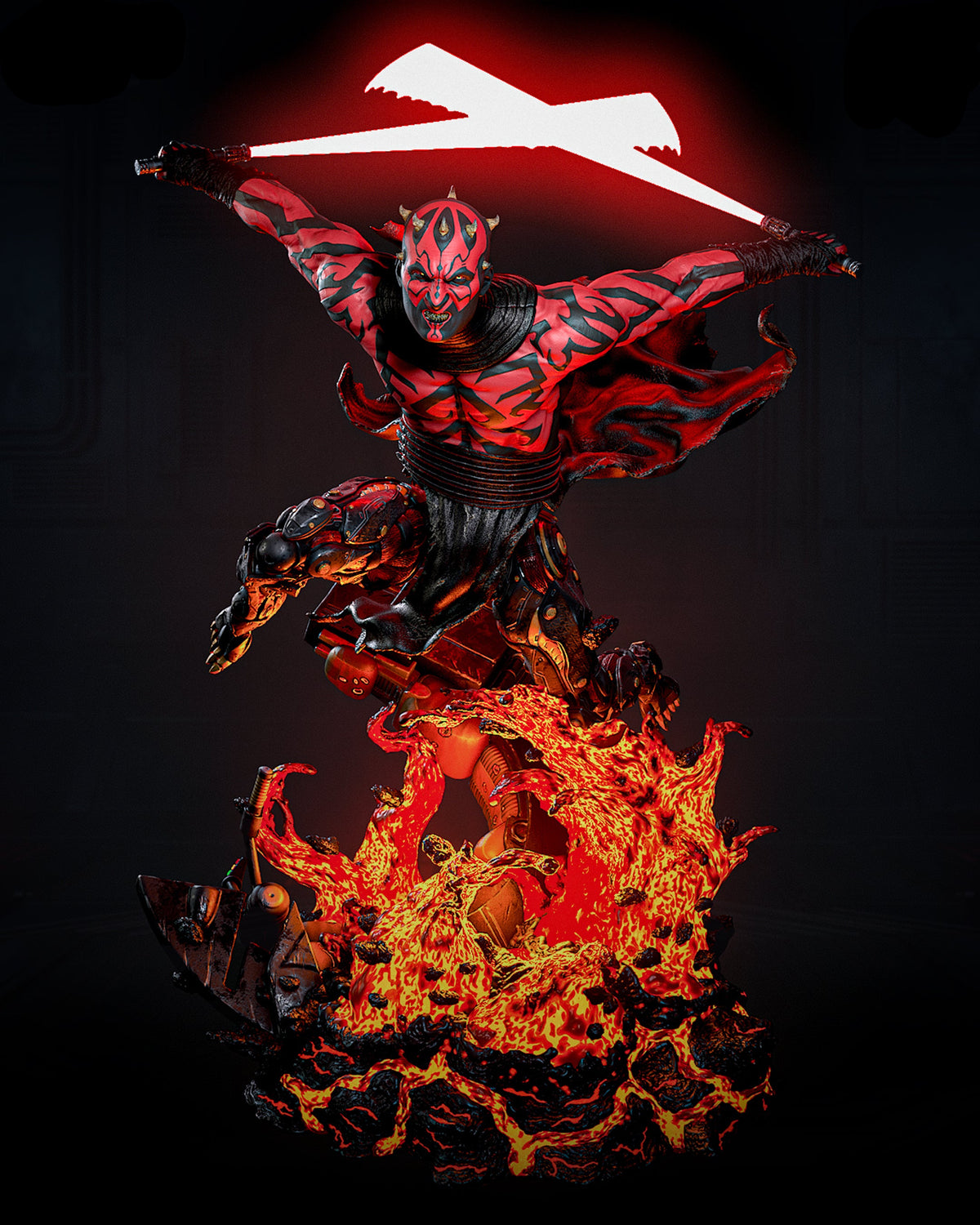 Darth Maul | Star Wars | Fan Art | Fully Magnetized Figurine