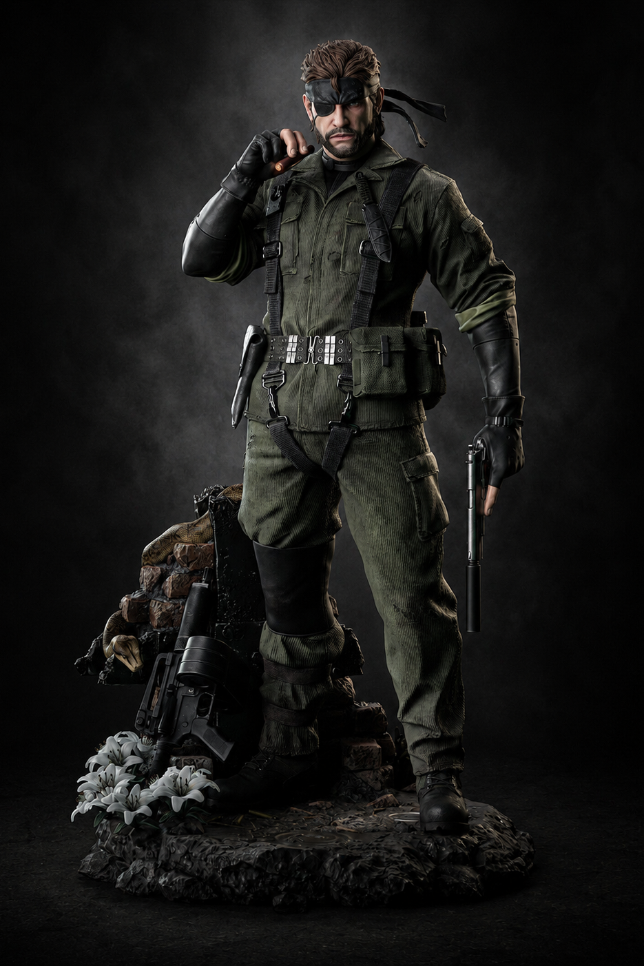 Big Boss (Naked Snake) | Metal Gear Solid | Fan Art | Fully Magnetized Collectible Figurine