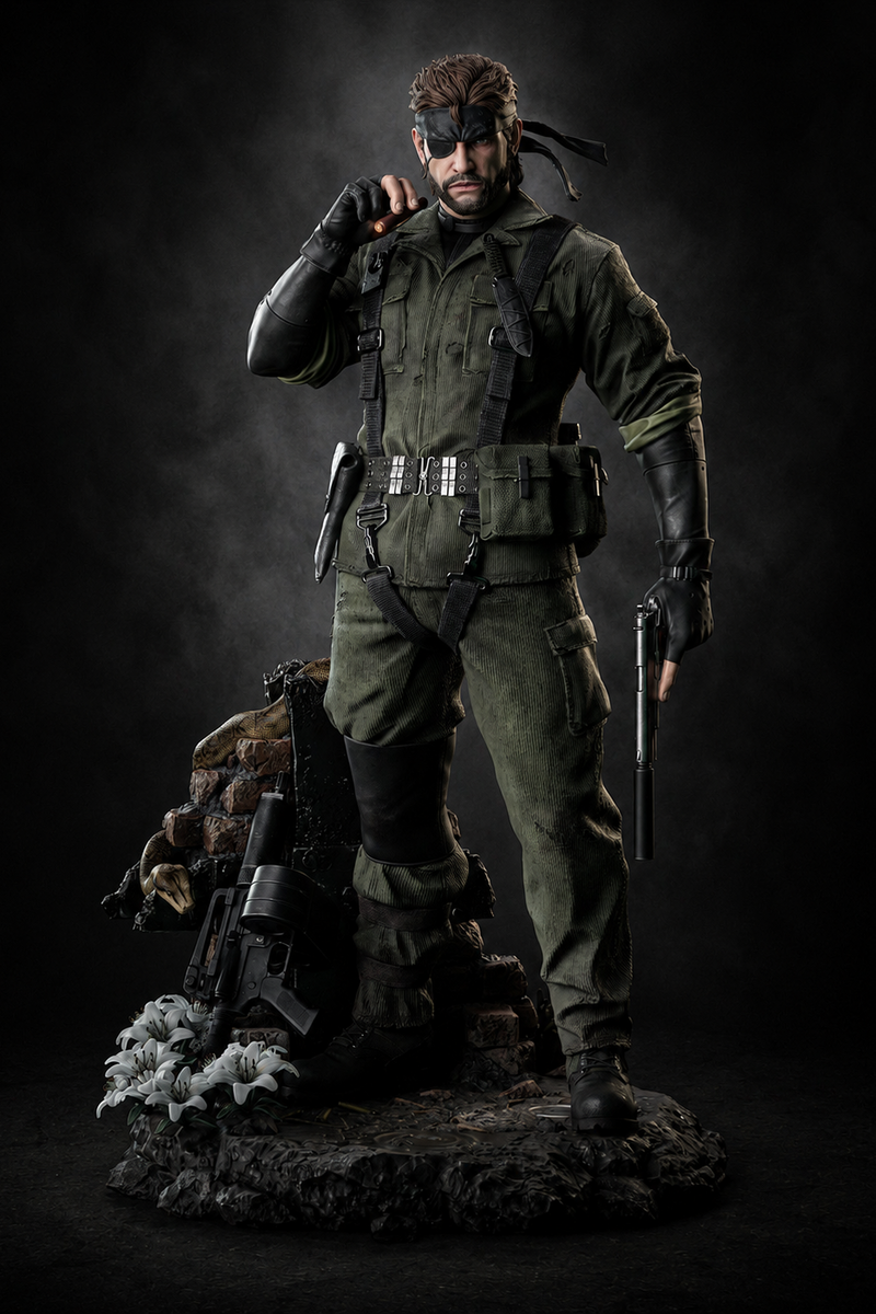 Big Boss (Naked Snake) | Metal Gear Solid | Fan Art | Fully Magnetized Collectible Figurine