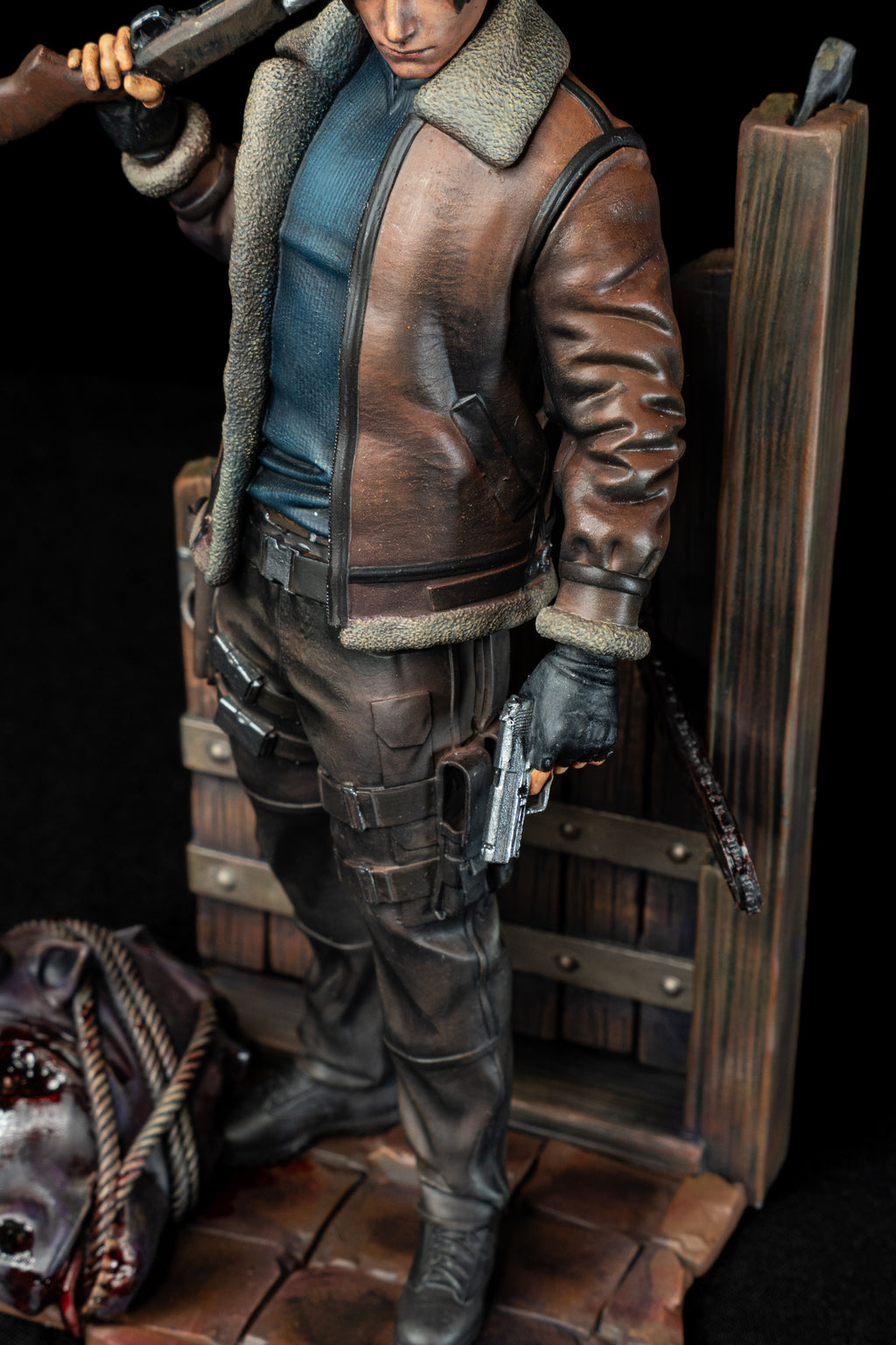 Leon Kennedy Collectible Statue | Hand-Painted Resin Figure | Premium Fan Art