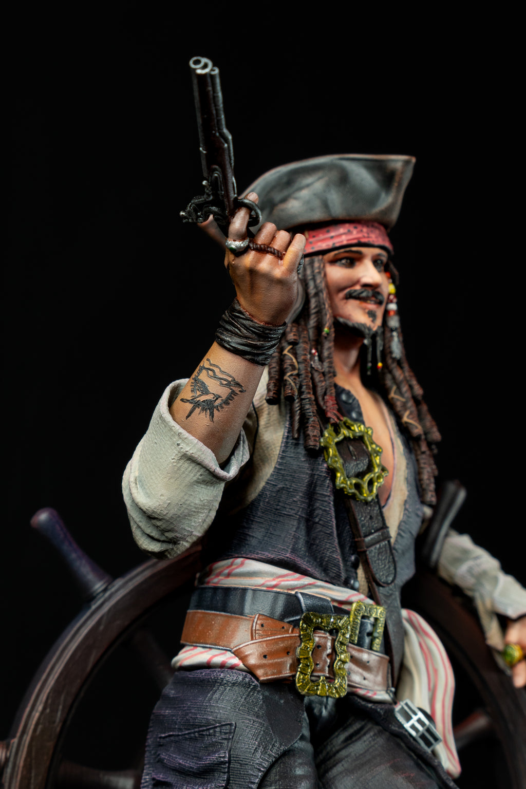 Captain Jack Sparrow | Pirates of the Caribbean | Fan Art – Fully Magnetized Hand-Painted Figure