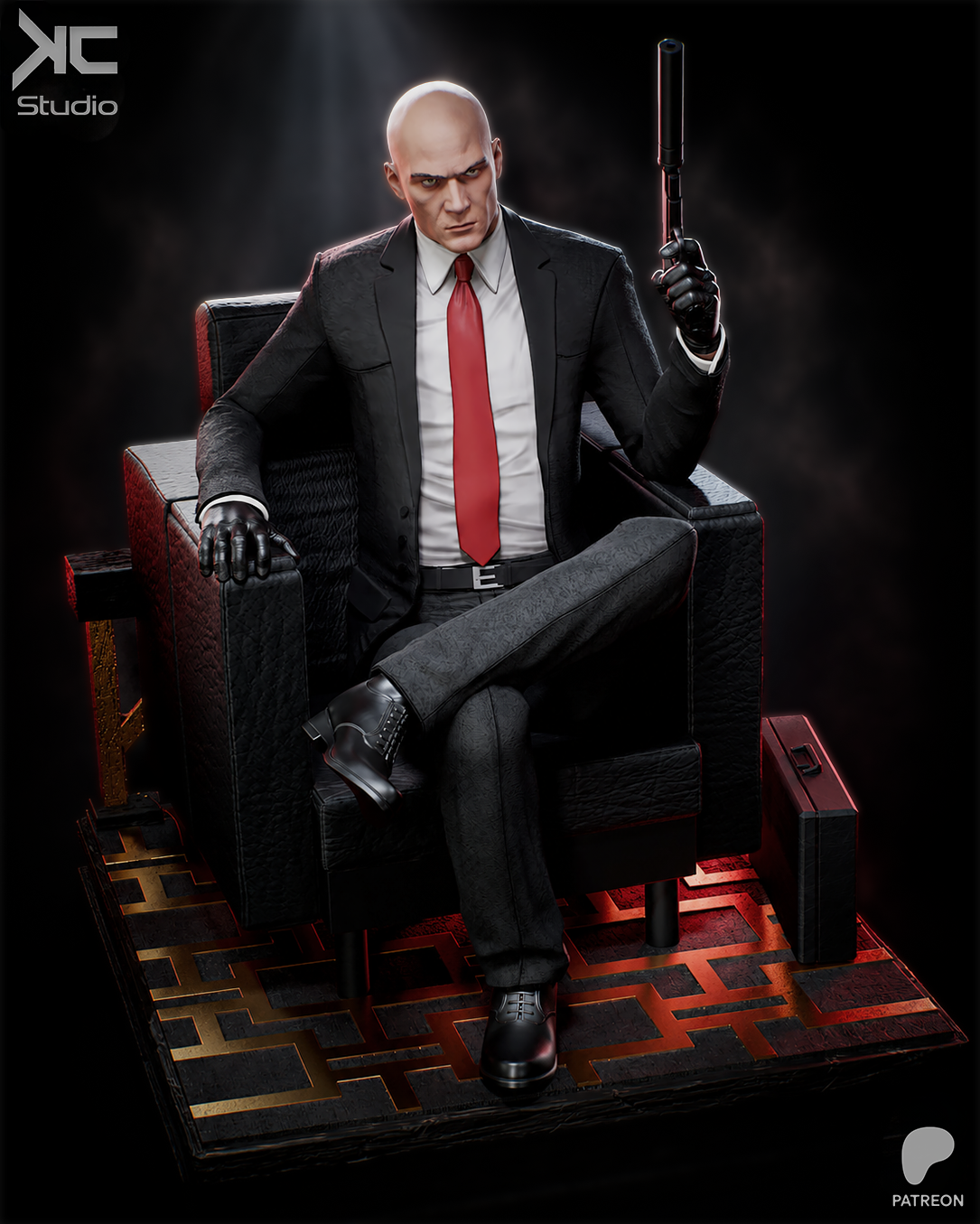 Agent 47 | Hitman | Fan Art | Fully Magnetized Figurine