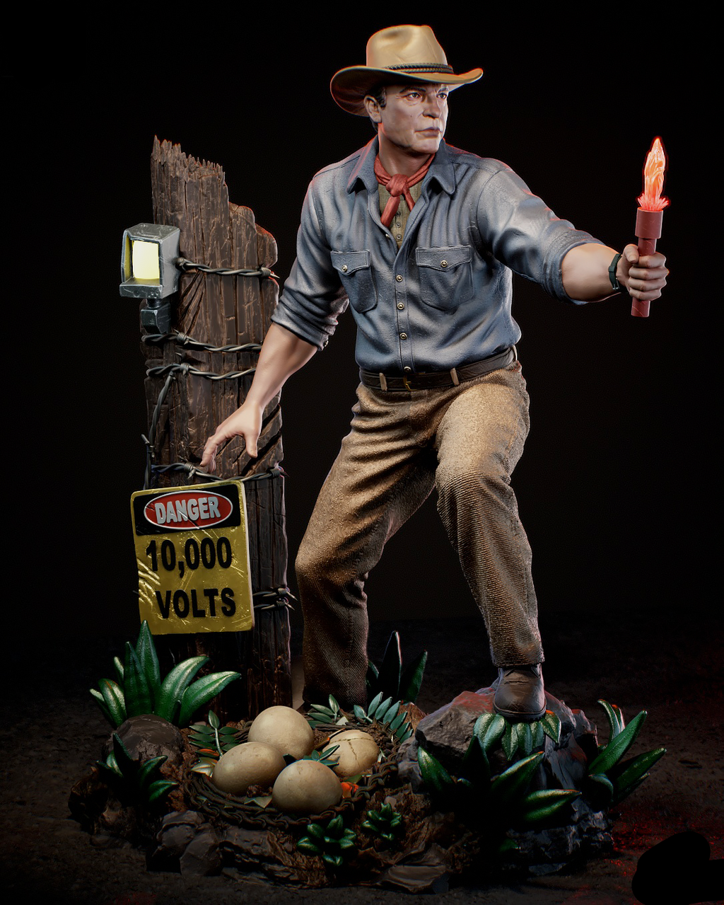 Dr. Alan Grant | Jurassic Park | Movie Collectible | Fan Art | Fully Detailed Figurine