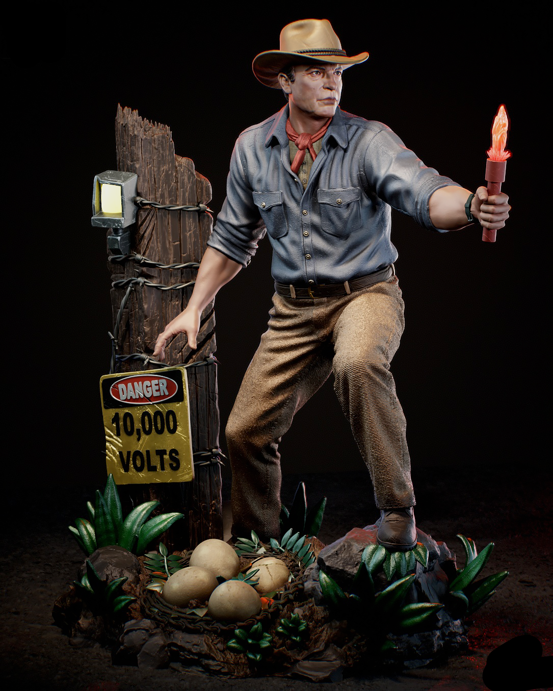 Dr. Alan Grant | Jurassic Park | Movie Collectible | Fan Art | Fully Detailed Figurine