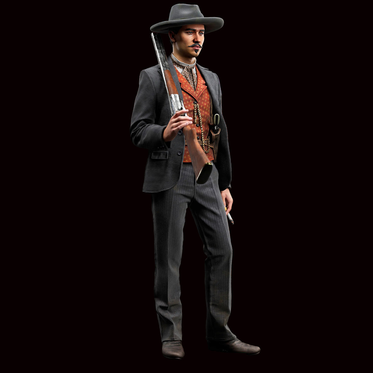 Doc Holliday | Red Dead Redemption 2 / Tombstone | Fan Art | Fully Magnetized Figurine