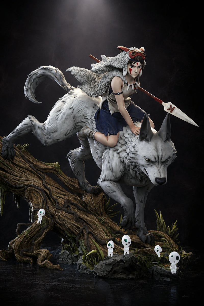 San & Moro | Princess Mononoke | Fan Art – Fully Magnetized Hand-Painted Figure