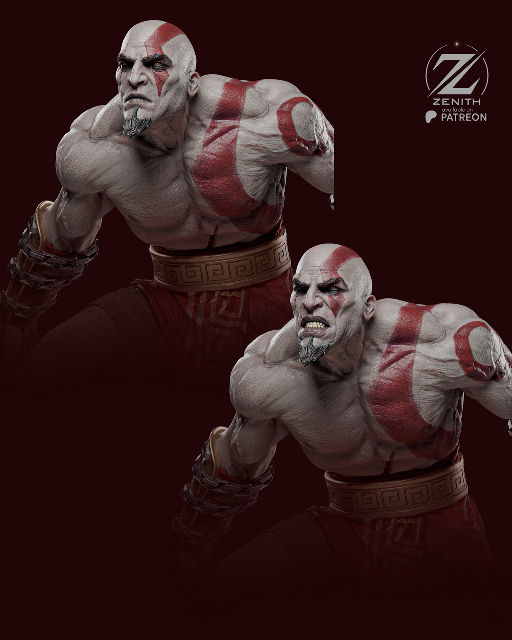 Kratos | God of War | Fan Art – Fully Magnetized Hand-Painted Figure