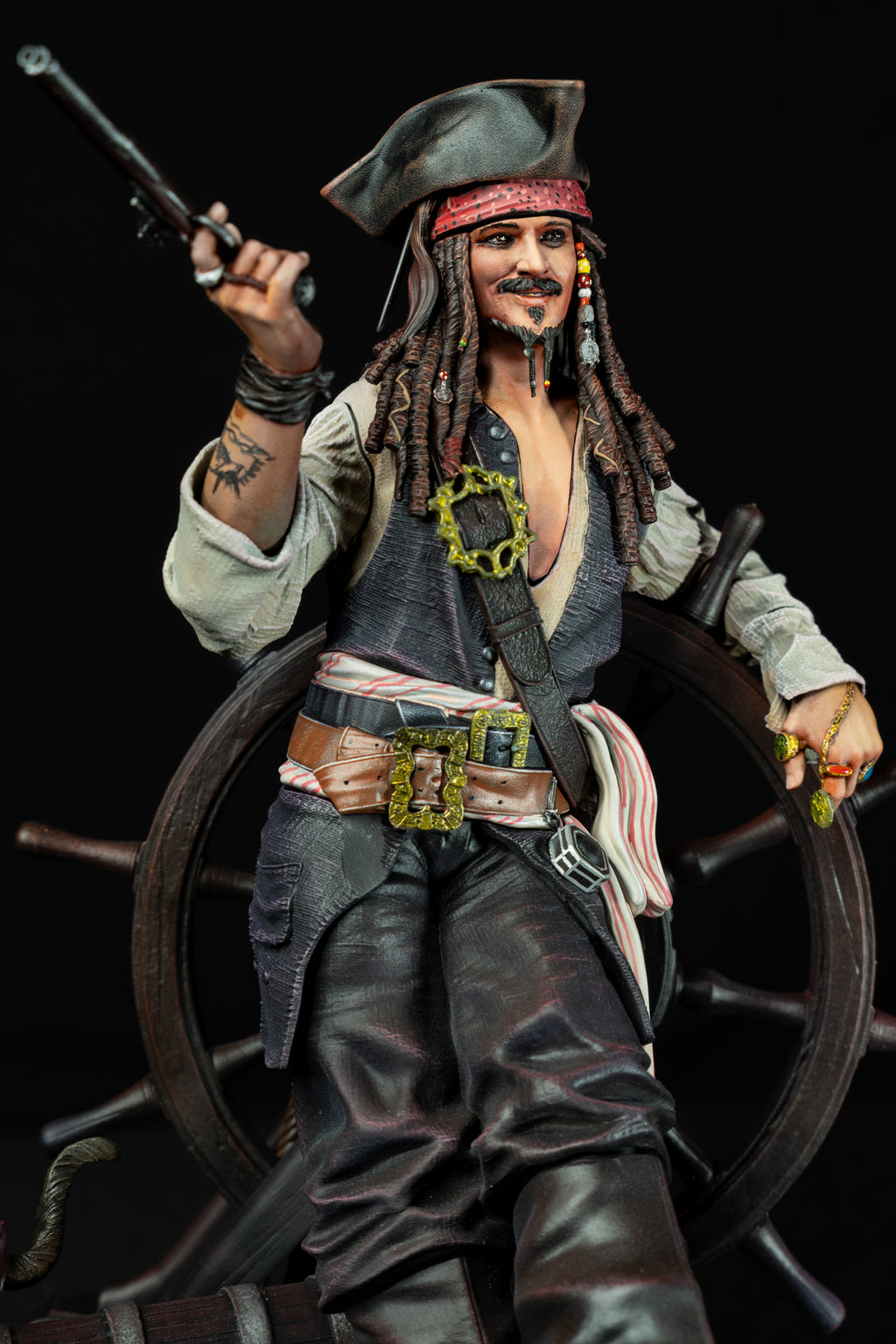 Captain Jack Sparrow | Pirates of the Caribbean | Fan Art – Fully Magnetized Hand-Painted Figure