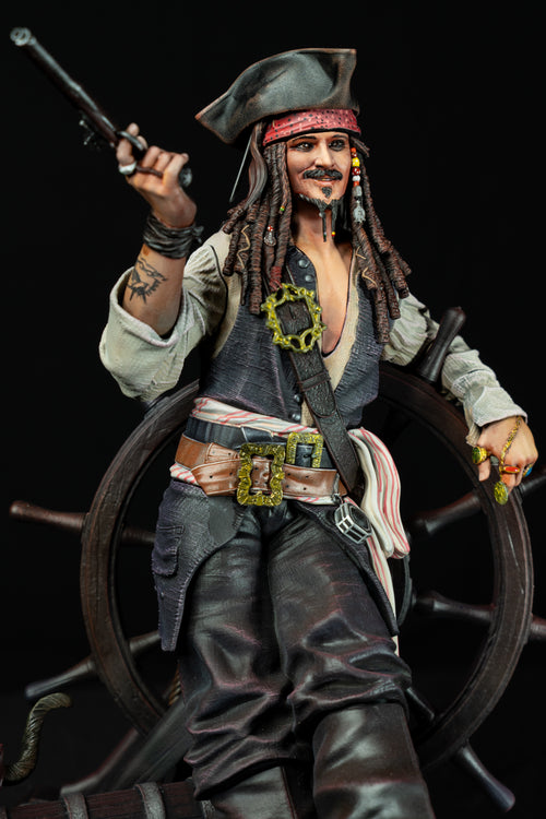 Captain Jack Sparrow | Pirates of the Caribbean | Fan Art – Fully Magnetized Hand-Painted Figure