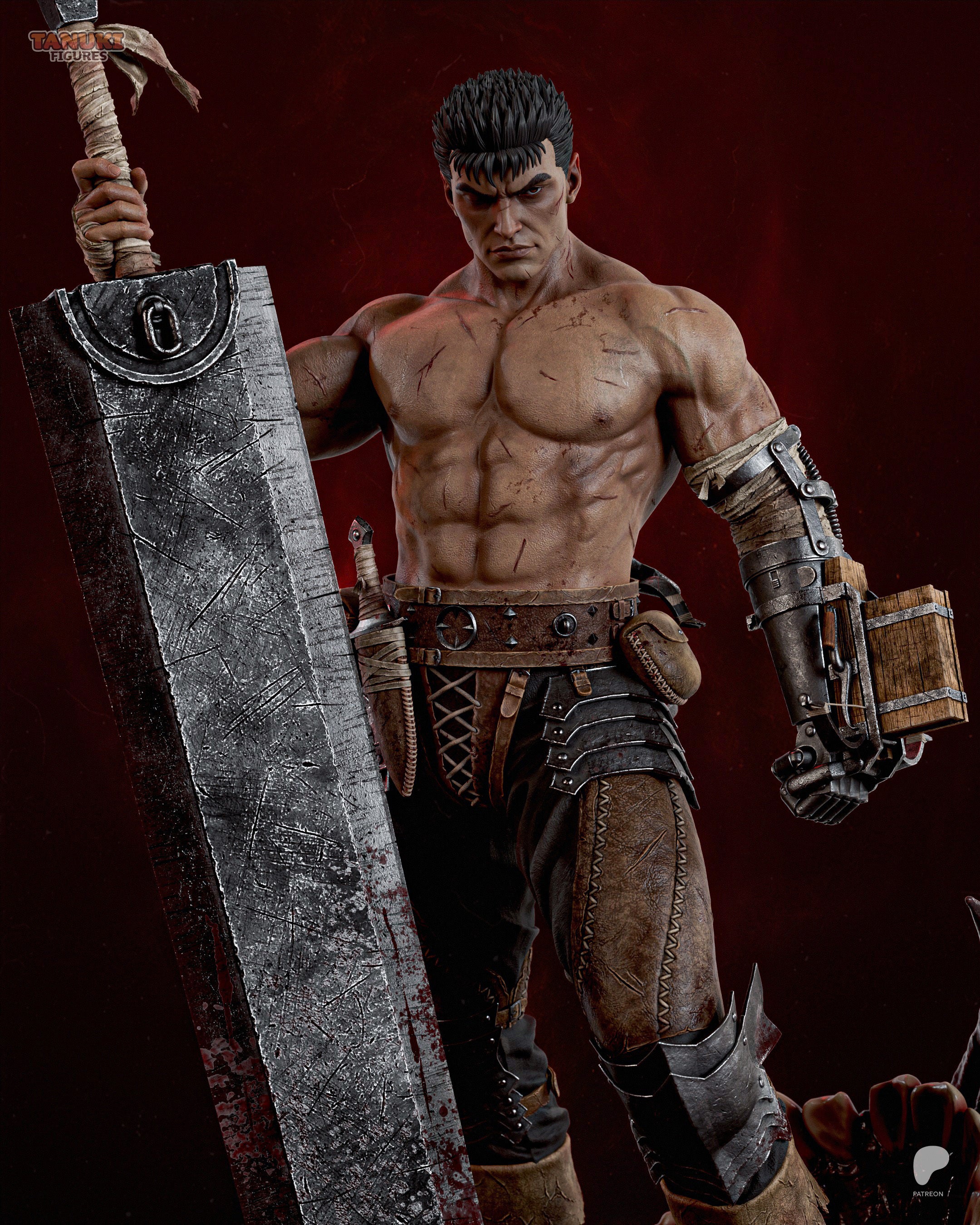 Guts Black Swordsman | Berserk Fan Art | Fully Magnetized Collectible Figurine