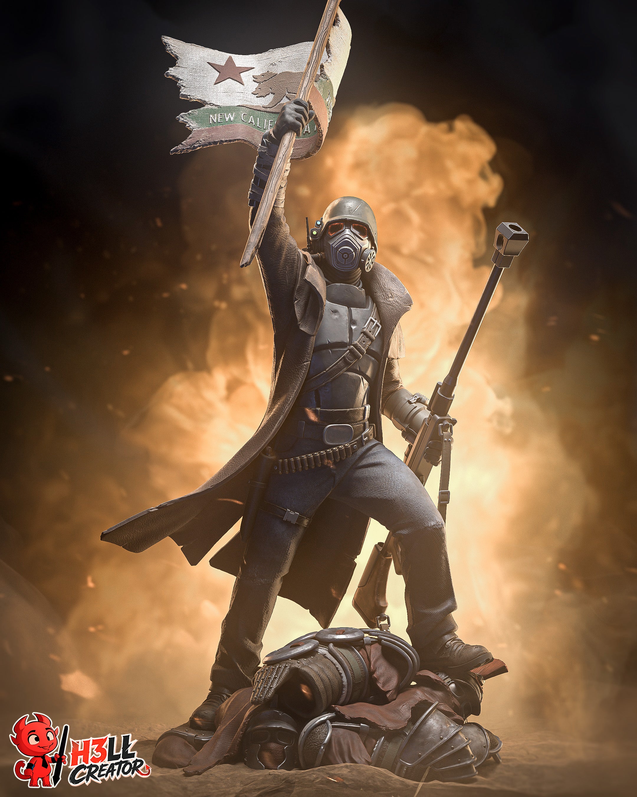 Collectible NCR Ranger Fully Magnetised Figurine | Fallout: New Vegas | Fan Art⁠