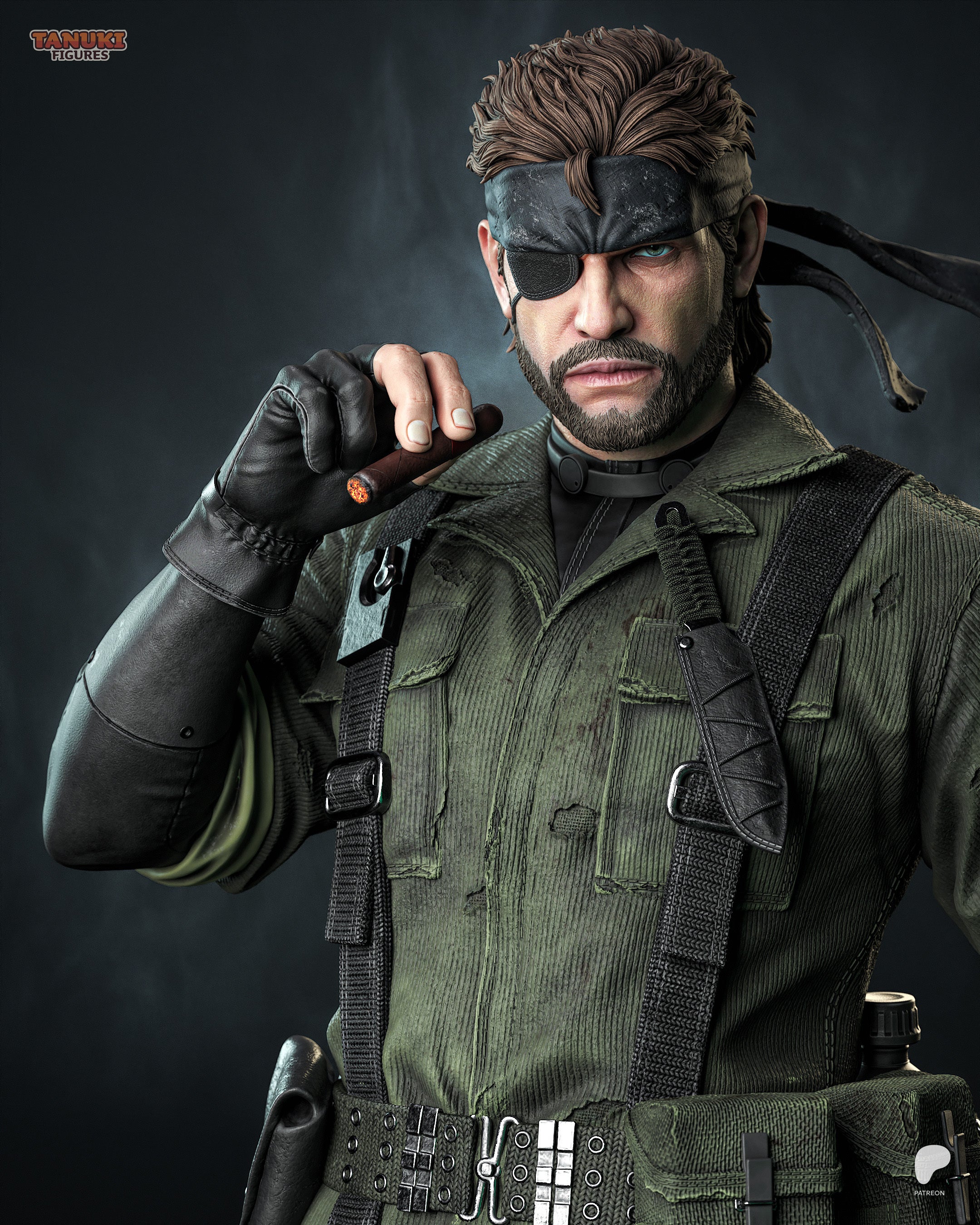 Big Boss (Naked Snake) | Metal Gear Solid | Fan Art | Fully Magnetized Collectible Figurine