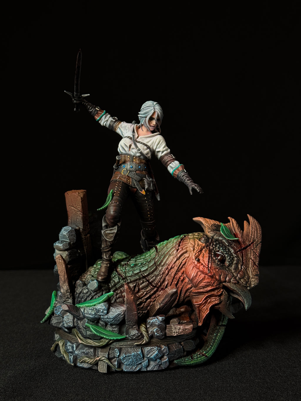 Ciri Diorama | The Witcher 3 | Fan Art | Fully Magnetized Collectible Figurine