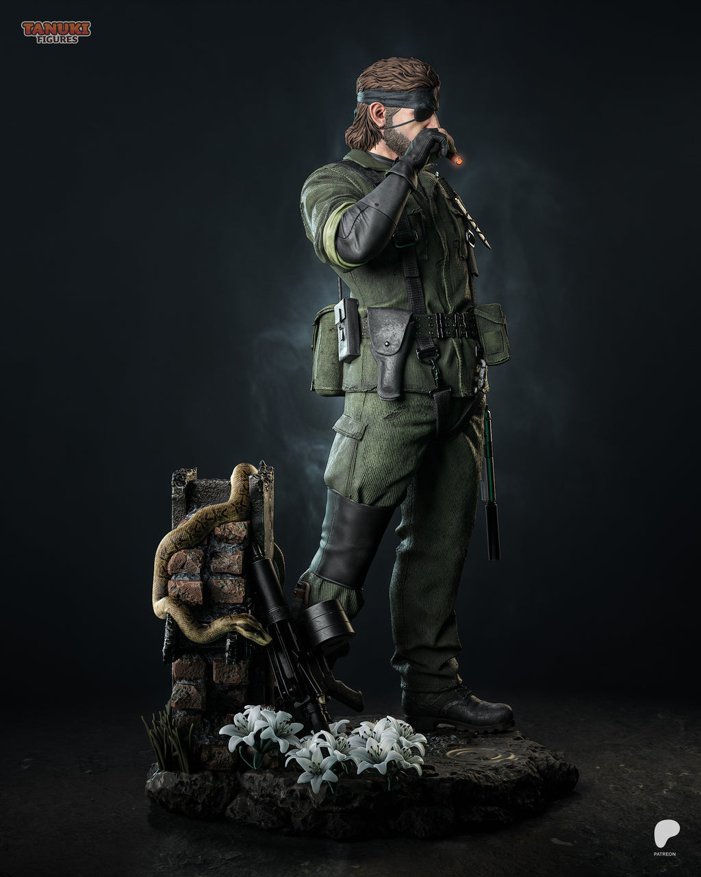 Big Boss (Naked Snake) | Metal Gear Solid | Fan Art | Fully Magnetized Collectible Figurine