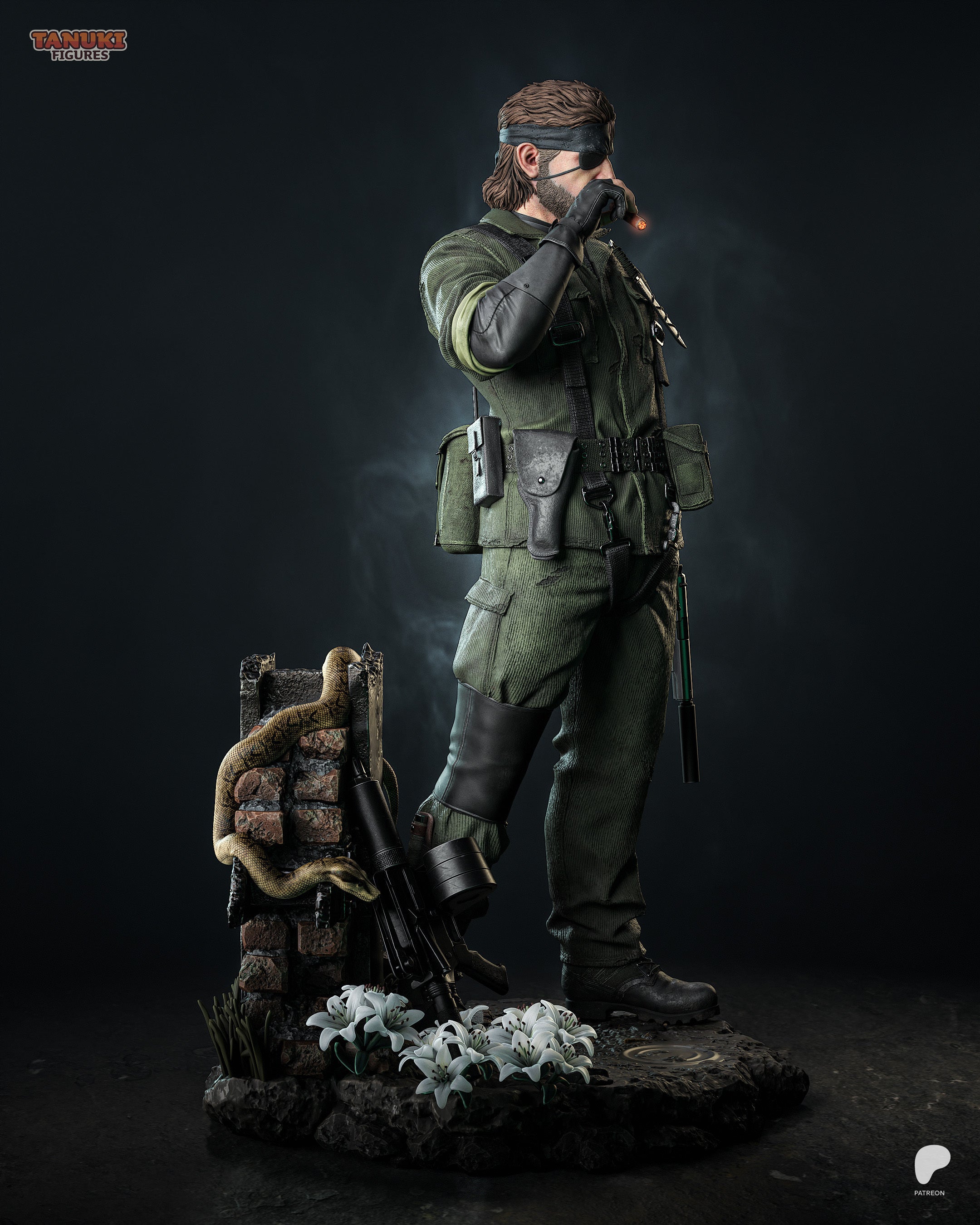 Big Boss (Naked Snake) | Metal Gear Solid | Fan Art | Fully Magnetized Collectible Figurine