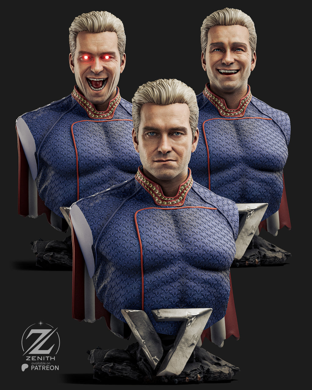 Homelander | The Boys | Fan Art – Fully Magnetized Hand-Painted Figure