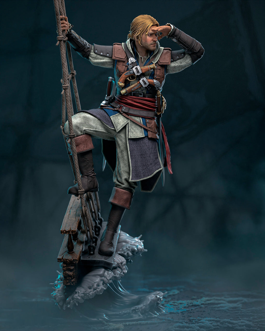 Edward Kenway | Assassin's Creed IV: Black Flag Fan Art | Fully Magnetized Collectible Figurine