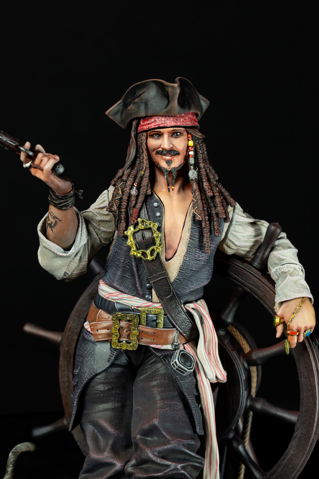 Captain Jack Sparrow | Pirates of the Caribbean | Fan Art – Fully Magnetized Hand-Painted Figure