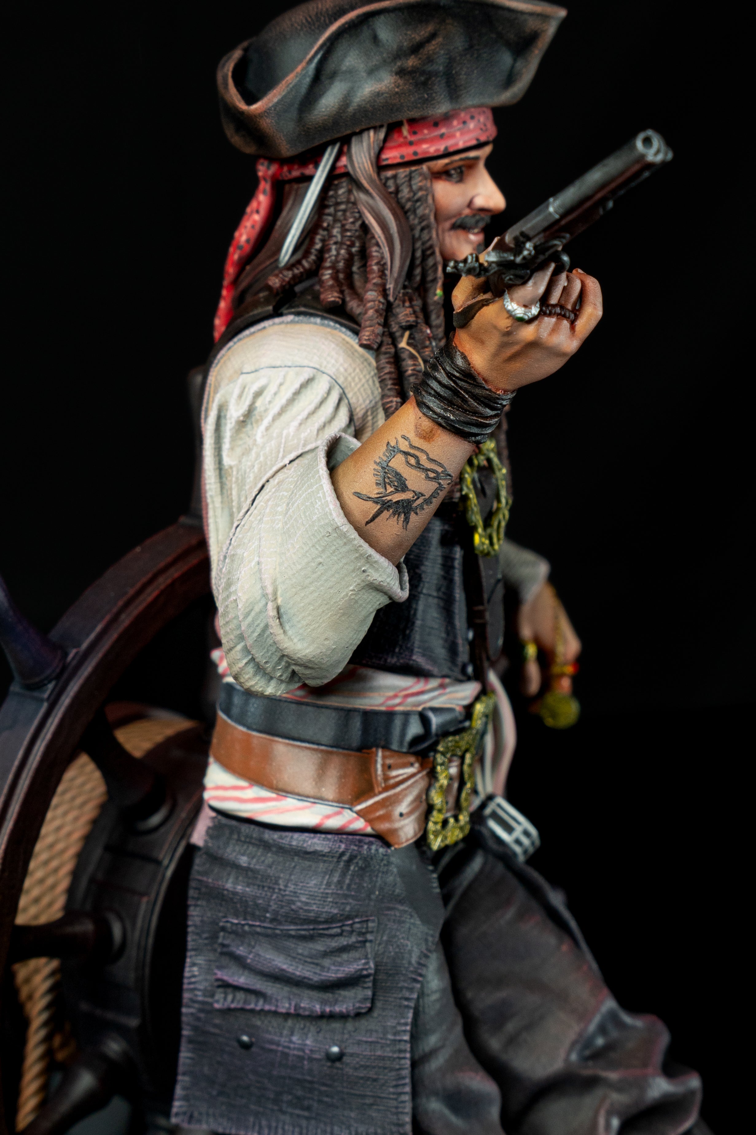 Captain Jack Sparrow | Pirates of the Caribbean | Fan Art – Fully Magnetized Hand-Painted Figure