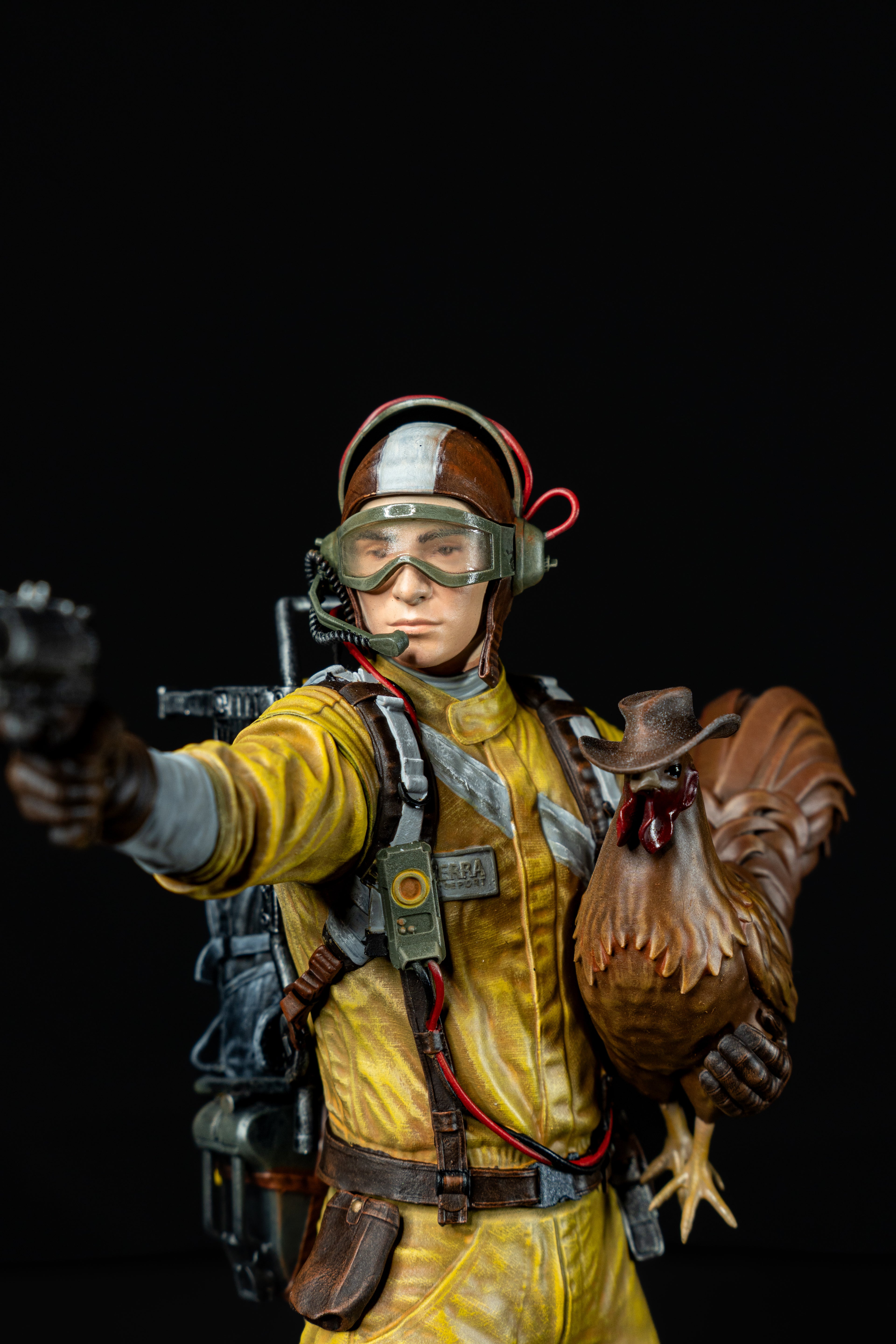 Raider with Scrappy the Rooster (Arc Raiders Fan Art) – Fully Magnetized Figure
