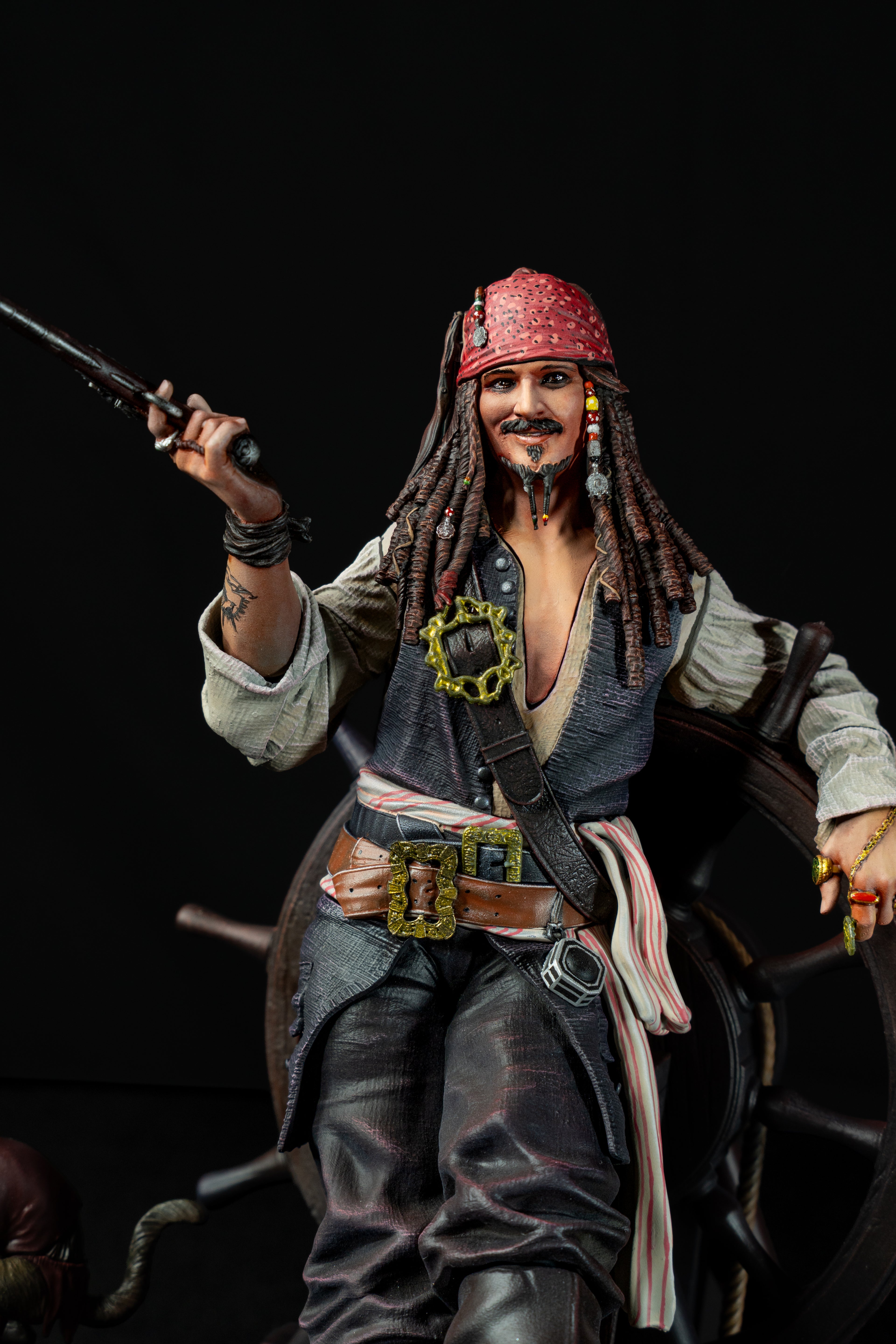 Captain Jack Sparrow | Pirates of the Caribbean | Fan Art – Fully Magnetized Hand-Painted Figure