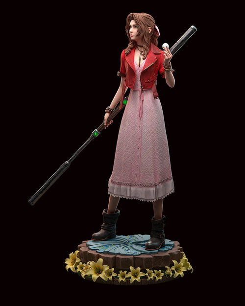 Aerith Gainsborough | Final Fantasy VII Remake & Rebirth | Fan Art | Fully Magnetized Figurine