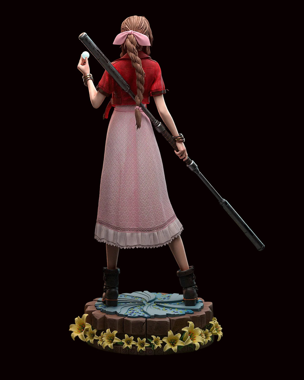 Aerith Gainsborough | Final Fantasy VII Remake & Rebirth | Fan Art | Fully Magnetized Figurine