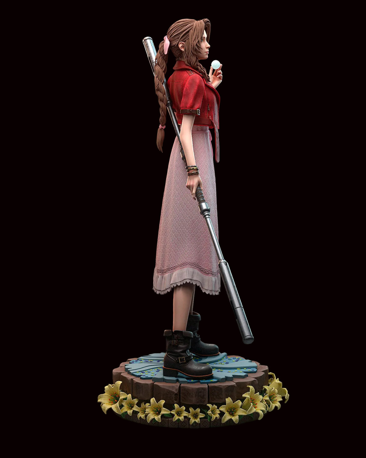 Aerith Gainsborough | Final Fantasy VII Remake & Rebirth | Fan Art | Fully Magnetized Figurine