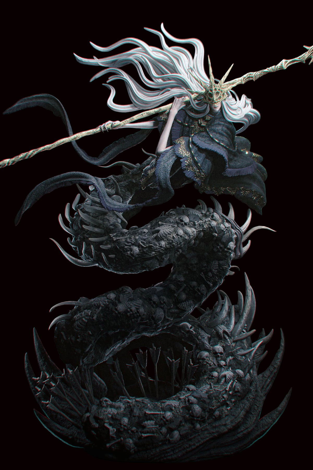 Aldrich, Devourer of Gods | Dark Souls III | Fan Art | Fully Magnetized Figurine
