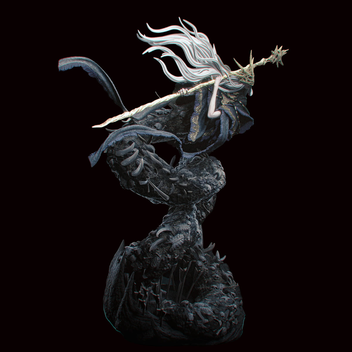Aldrich, Devourer of Gods | Dark Souls III | Fan Art | Fully Magnetized Figurine