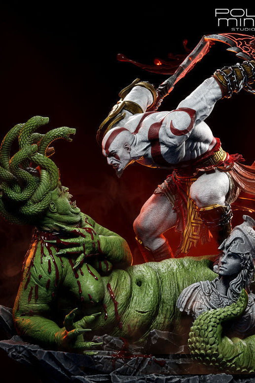 Kratos vs Medusa Diorama | God of War | Fan Art – Fully Magnetized Hand-Painted Figure
