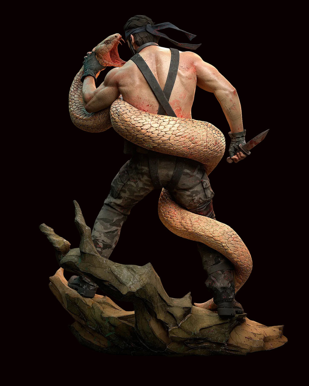 Naked Snake / Big Boss | Metal Gear Solid 3: Snake Eater | Fan Art | Fully Magnetized Figurine