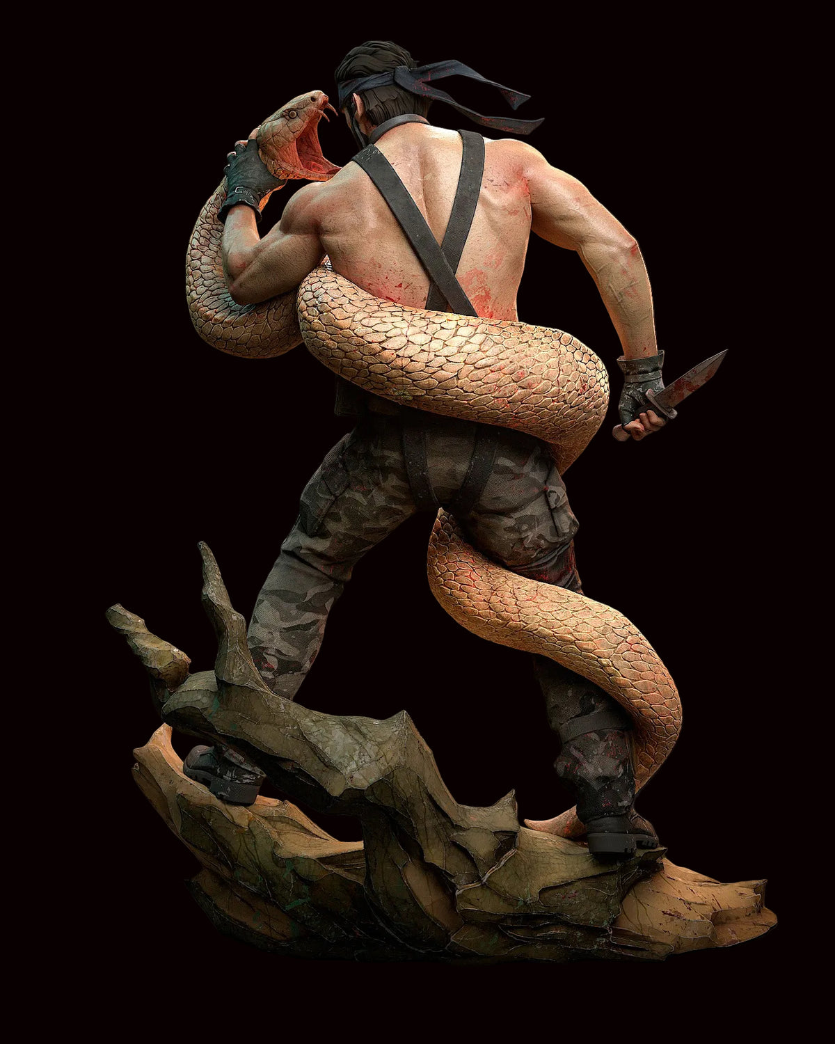 Naked Snake / Big Boss | Metal Gear Solid 3: Snake Eater | Fan Art | Fully Magnetized Figurine