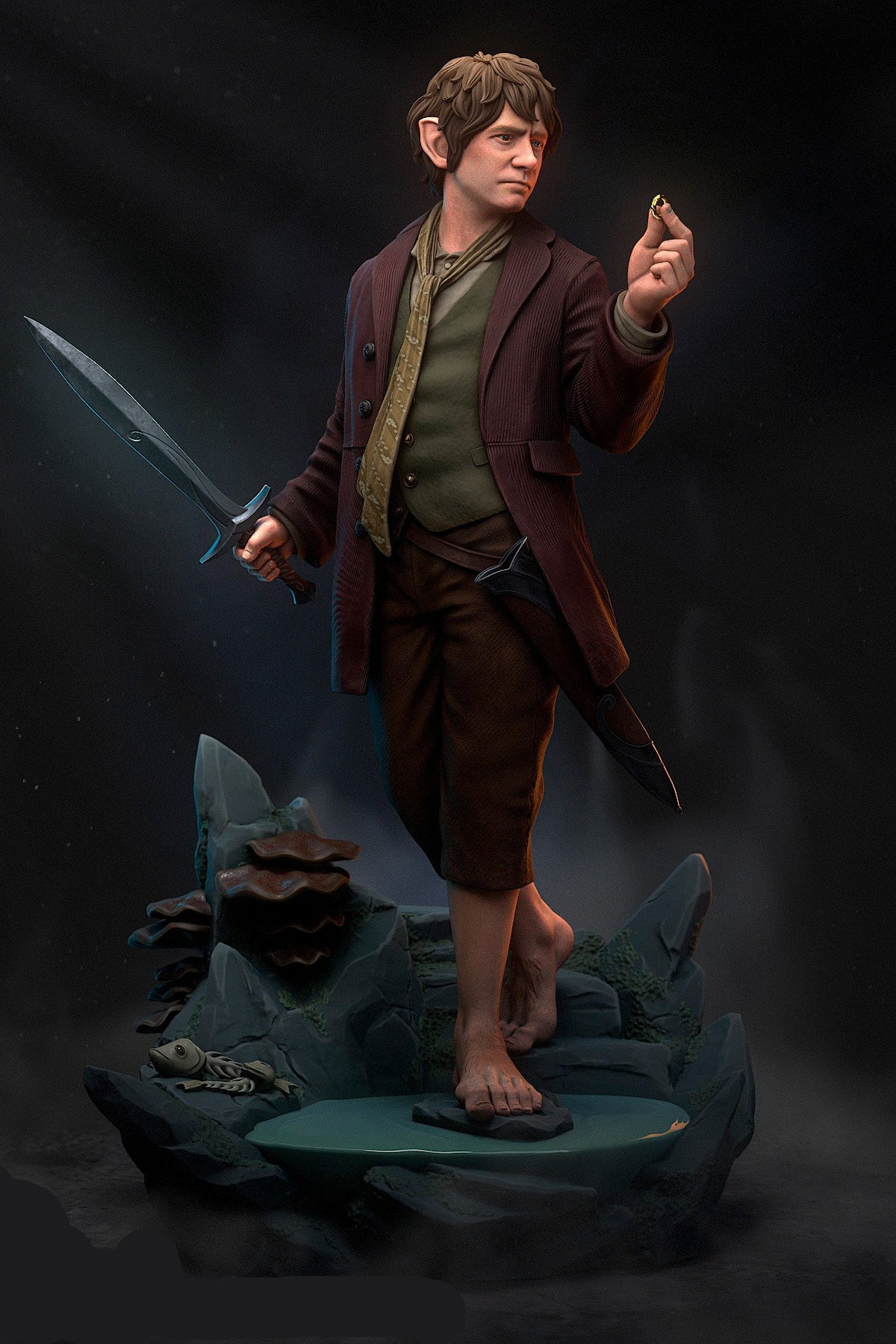 Bilbo Baggins | The Hobbit / The Lord of the Rings | Fan Art | Fully Magnetized Figurine