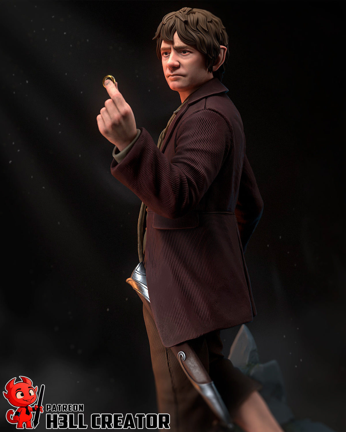 Bilbo Baggins | The Hobbit / The Lord of the Rings | Fan Art | Fully Magnetized Figurine