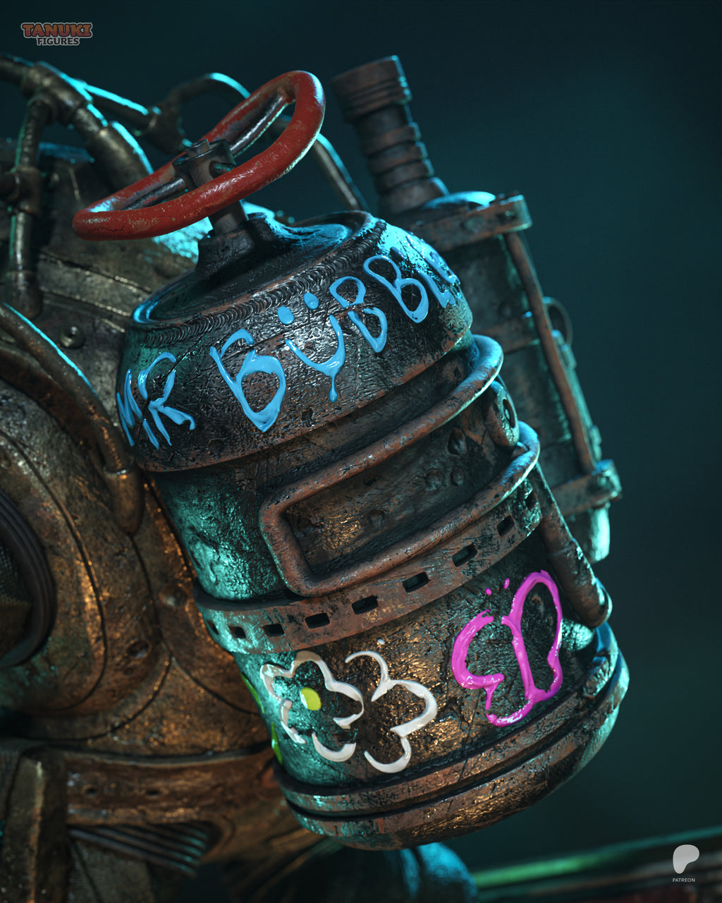 Big Daddy & Little Sister | BioShock | Fan Art | Fully Magnetized Collectible Diorama