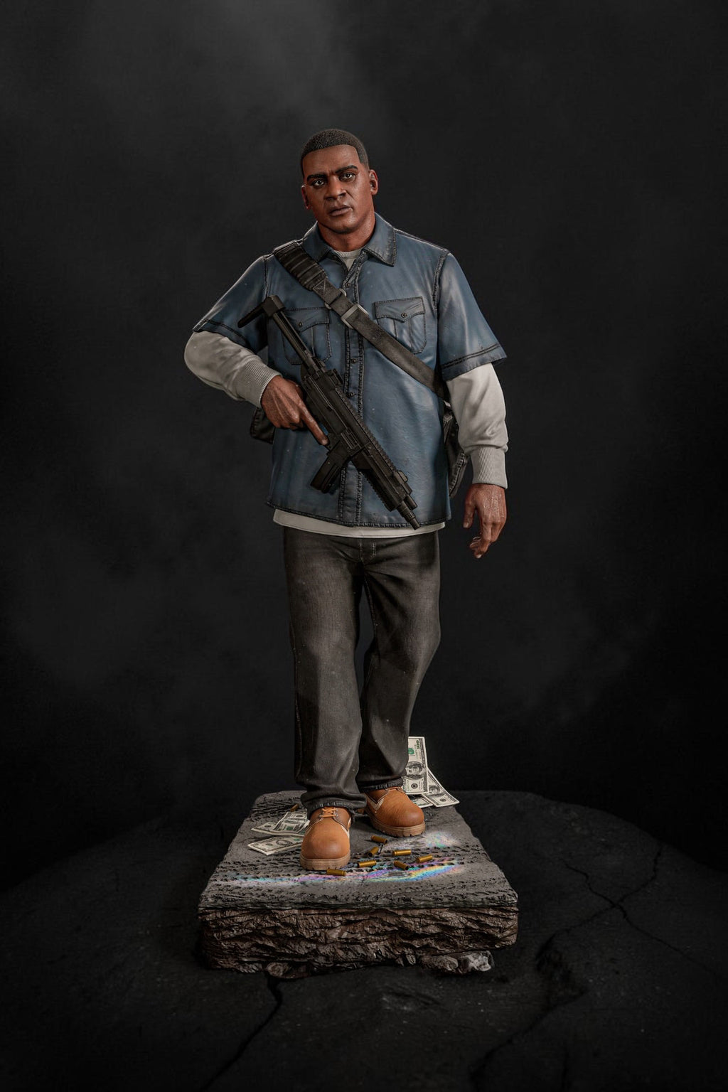 Franklin Clinton & Chop | GTA V | Fan Art – Fully Magnetized Hand-Painted Figure