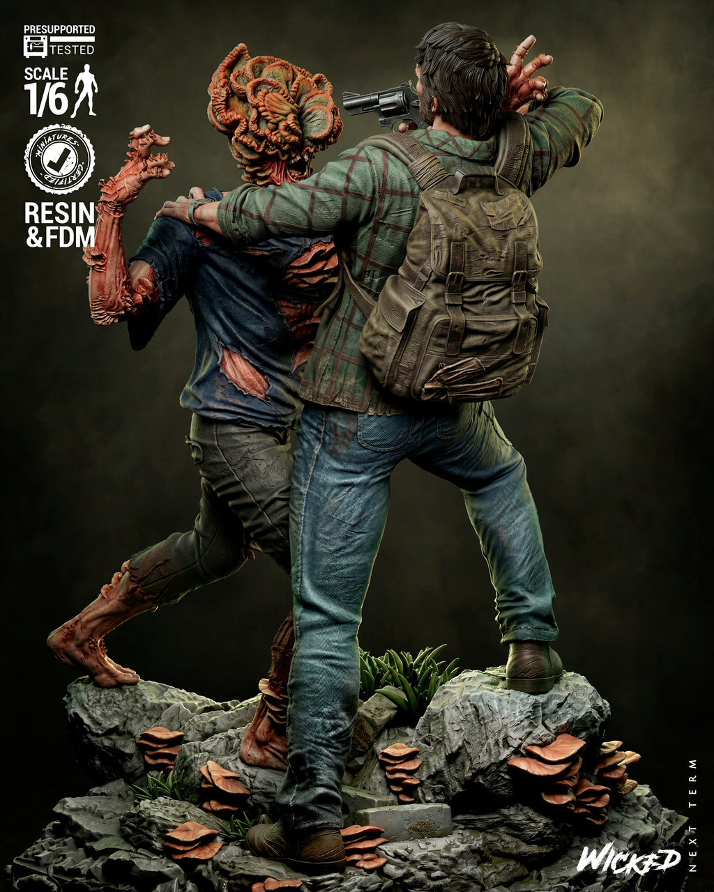 Collectible Joel & Clicker 1/6 Scale Figurine | The Last of Us | Fan Art⁠