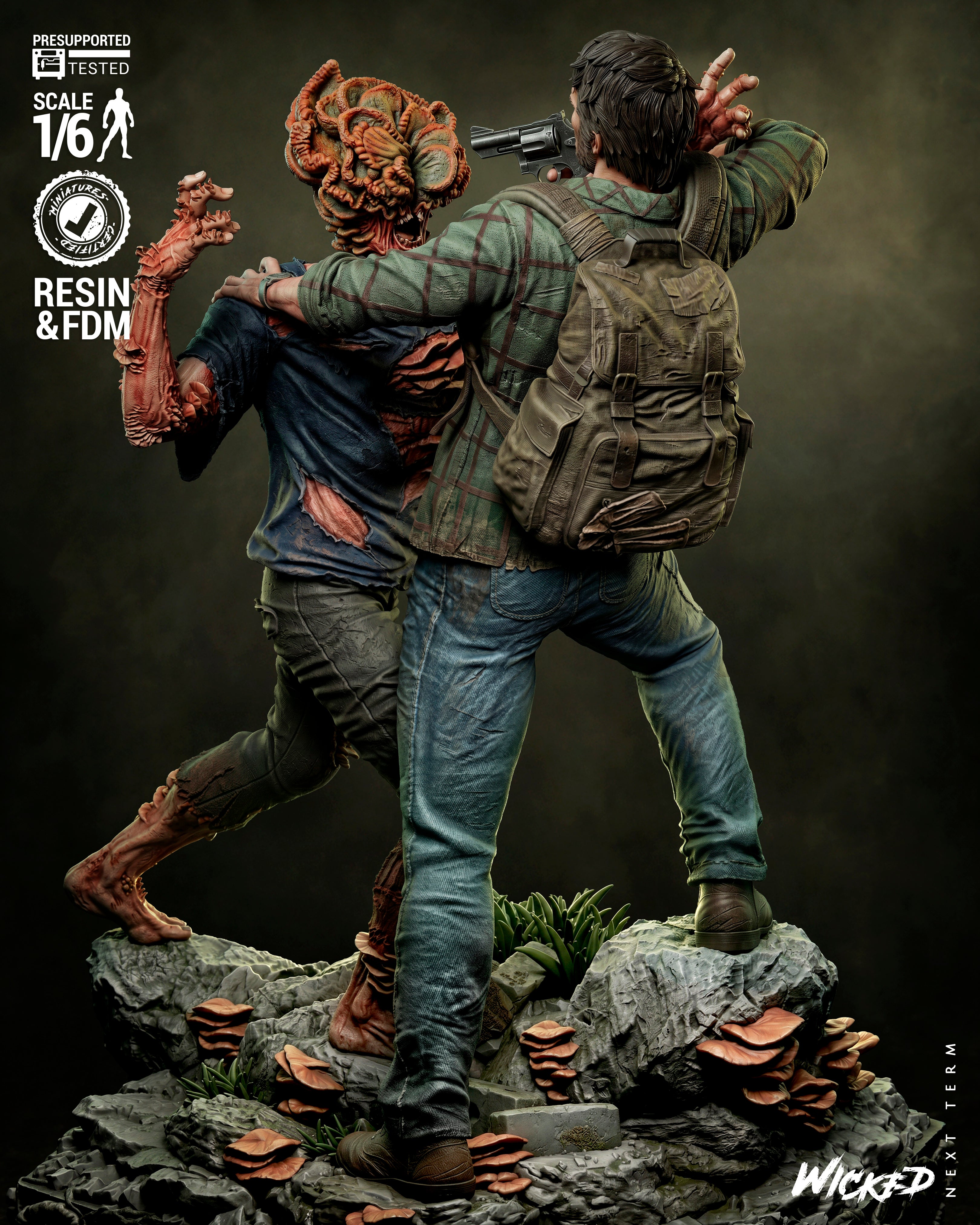 Collectible Joel & Clicker 1/6 Scale Figurine | The Last of Us | Fan Art⁠