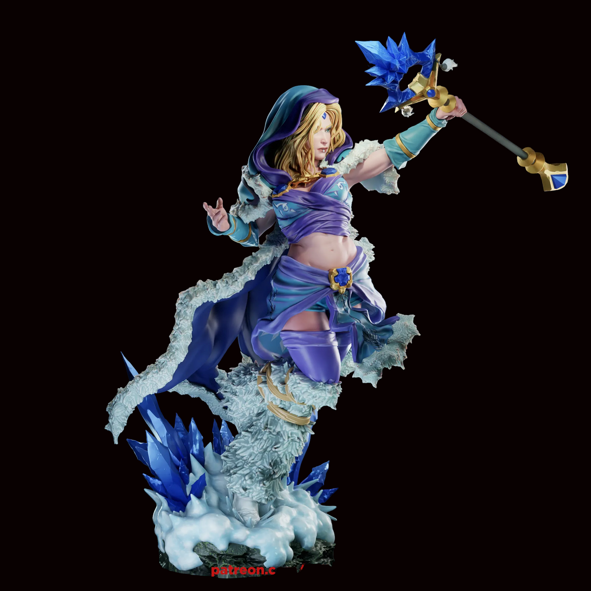 Crystal Maiden | Rylai | Dota 2 | Valve | Gaming Collectible | Fan Art | Fully Magnetized Figurine